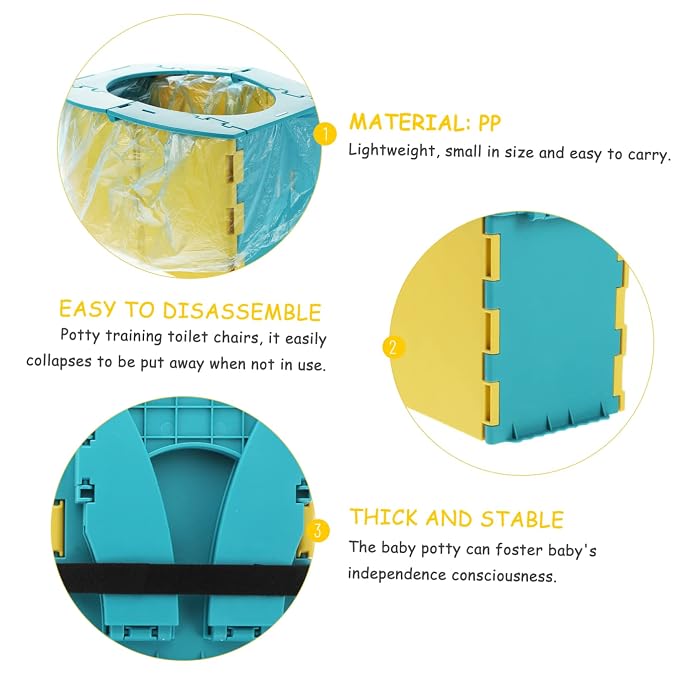 Milisten Folding Toilet Seat for Toddlers Elongated Potty Portable Training Potty Travel Toilet Safe Odorless Plastic Easy Assembly