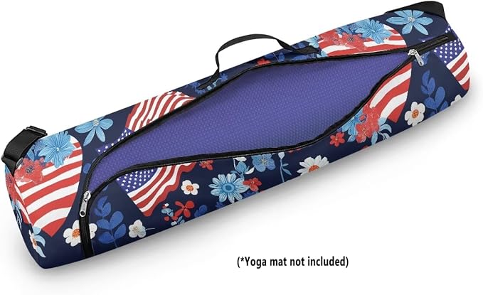 Yoga Mat Bag with Adjustable Shoulder Strap and Handle Zipper, 30in Wide x 6.3in Diameter for Yoga Mat Storage