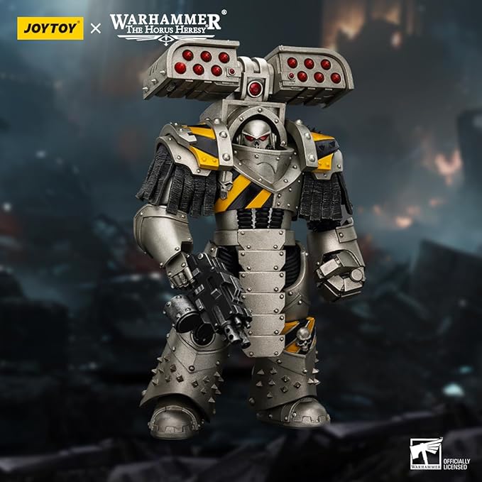 JOYTOY Warhammer The Horus Heresy lron Warriors Tyrant Siege Terminator with Rocket Launcher 1:18 Scale Action Figure Mecha Joy Toy Collection Model 5.4 inch