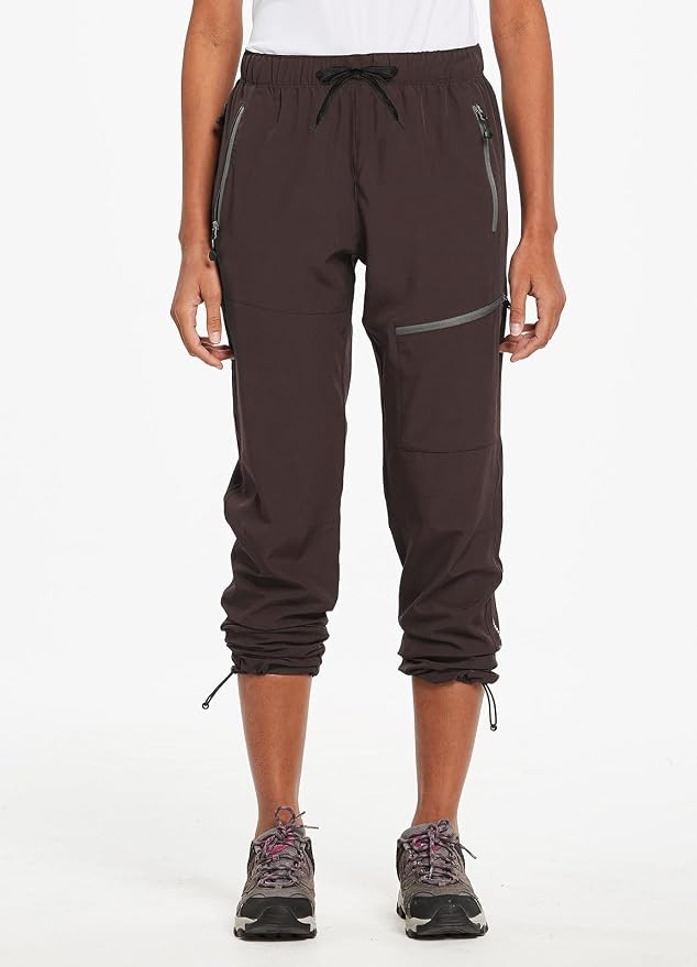 baleaf Women's Hiking Pants Quick Dry Lightweight Water Resistant Elastic Waist Cargo Pants for All Seasons