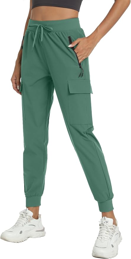 Women's Joggers Cargo Pants Lightweight Quick Dry Hiking Running Pants for Athletic Casual & Outdoor