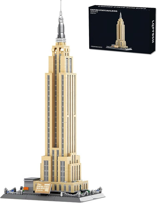 Empire State Architecture Model Building Block Set New York Famous Landmark Series Gift for Kids Adults (1559 Pieces)