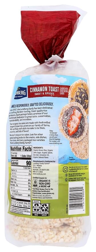 (NOT A CASE) Organic Rice Cakes Cinnamon Toast