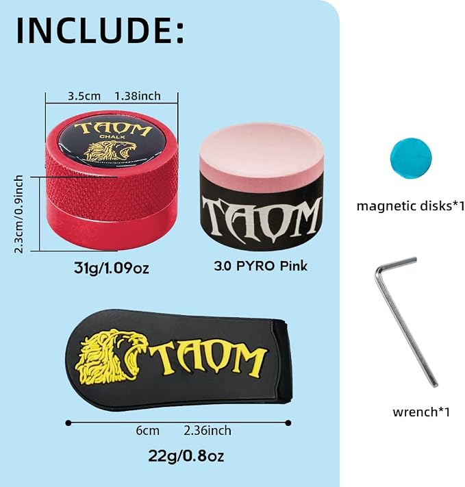TAOM Pool Chalk Holder Round Shaped Practical Tool Billiards Accessories Magnetic Mini Chalk Tip Case Container Round Box Billiards