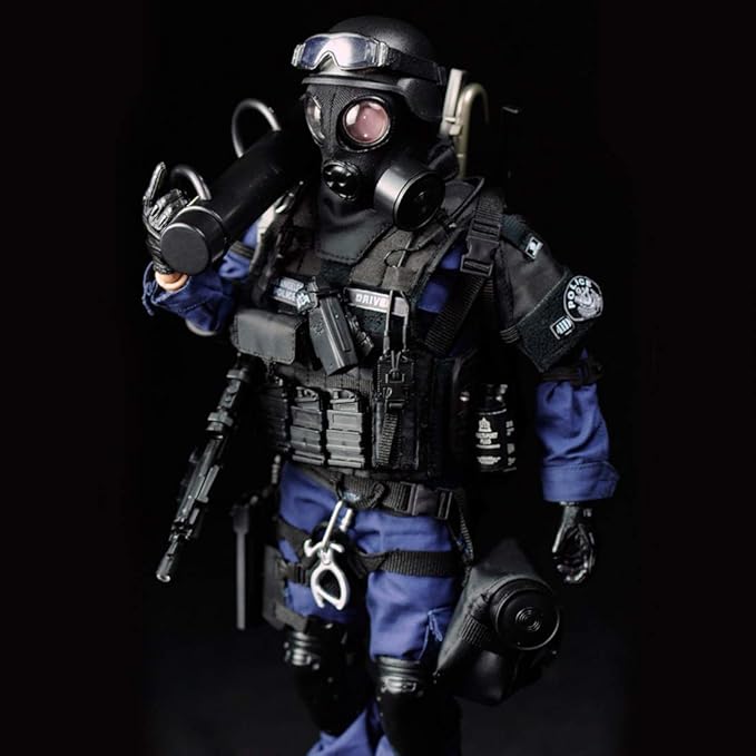 12inch Soldier Action Figure Model, 1/6 Scale Realistic Army Military Police Soldier Model Set with Accessories Collection Toys