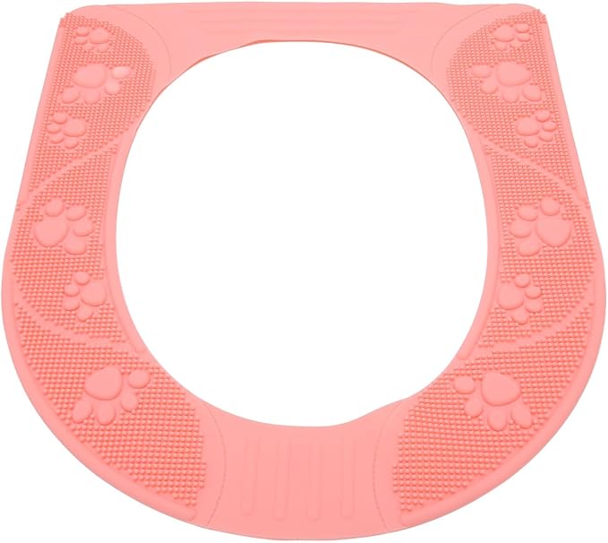 POCREATION Reusable Toilet Seat Cover, Universal Silicone Toilet Seat Cover Non Slip Washable Pad Warm for Elderly Children Light Thick ()
