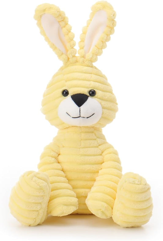 Apricot Lamb Yellow Corduroy Bunny Stuffed Animals for Kids, Soft Cute Plush Toys for Baby Girl and Boy, 9 Inches
