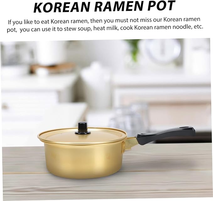 Aluminum Stockpot Korean Ramen Pot Instant Noodle Pot Non-stick for Cooking Pasta