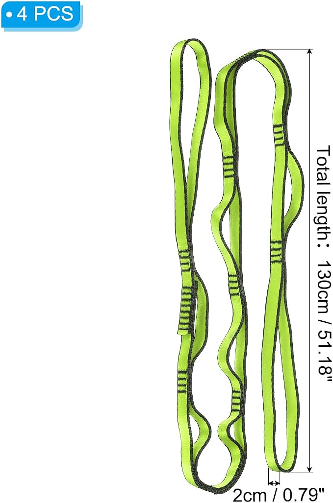 PATIKIL Daisy Chain Straps, Strong Climbing Strap Adjustable Nylon Chain Sling with Loops for Aerial Yoga Hammock Swing