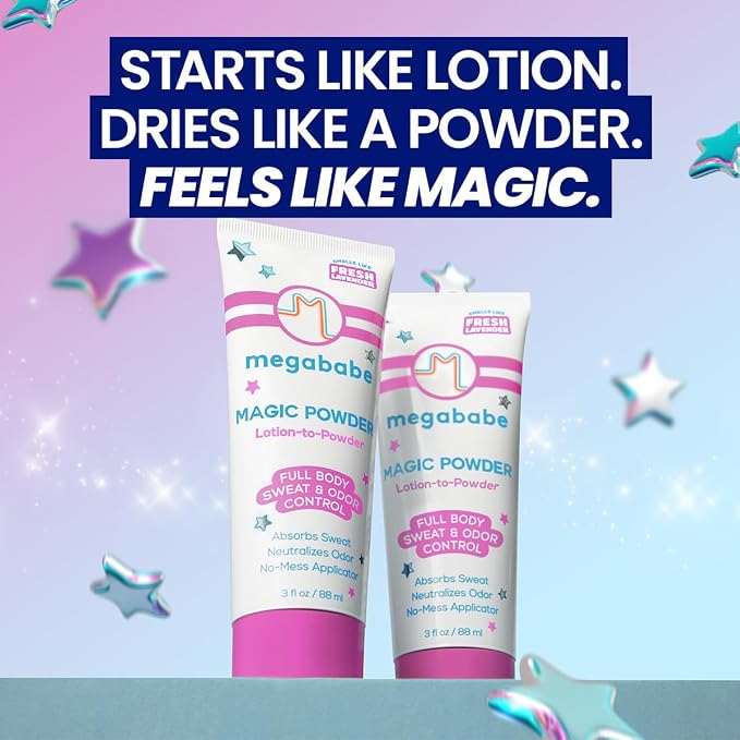 Megababe Magic Powder, Sweat & Odor Absorbing, Talc-Free, 3 fl oz