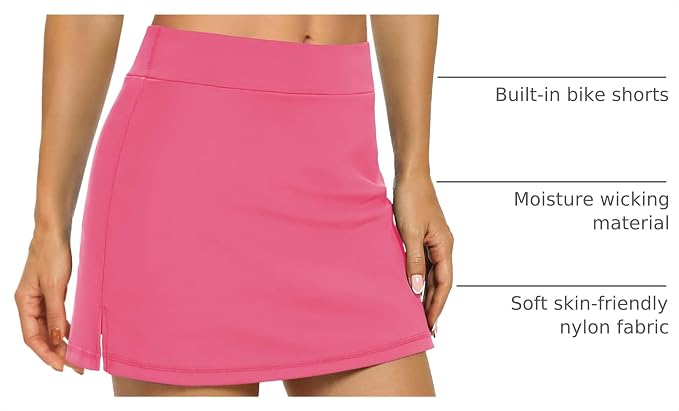 LouKeith Tennis Skirts for Women Golf Athletic Activewear Skorts Mini Summer Workout Running Shorts with Pockets