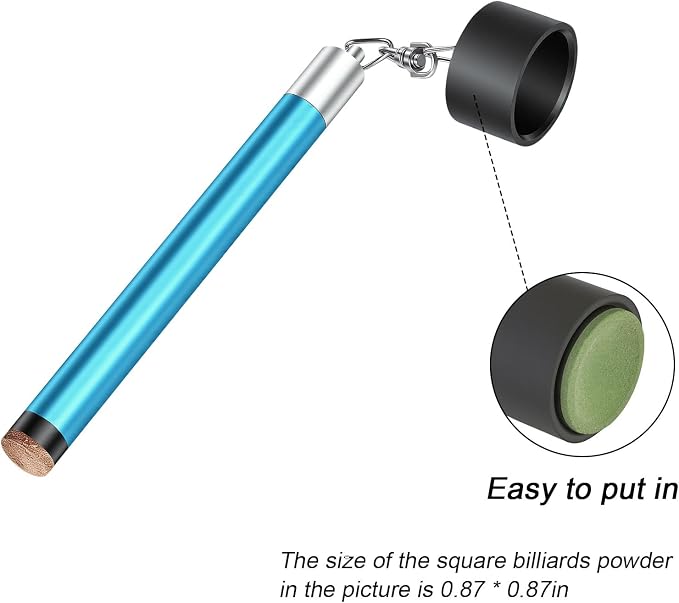LAKE OF FIRE Pool Cue Chalk Holder – 2-in-1 Billiard Accessory with Pool Chalk Holder & Cue Tip Tool
