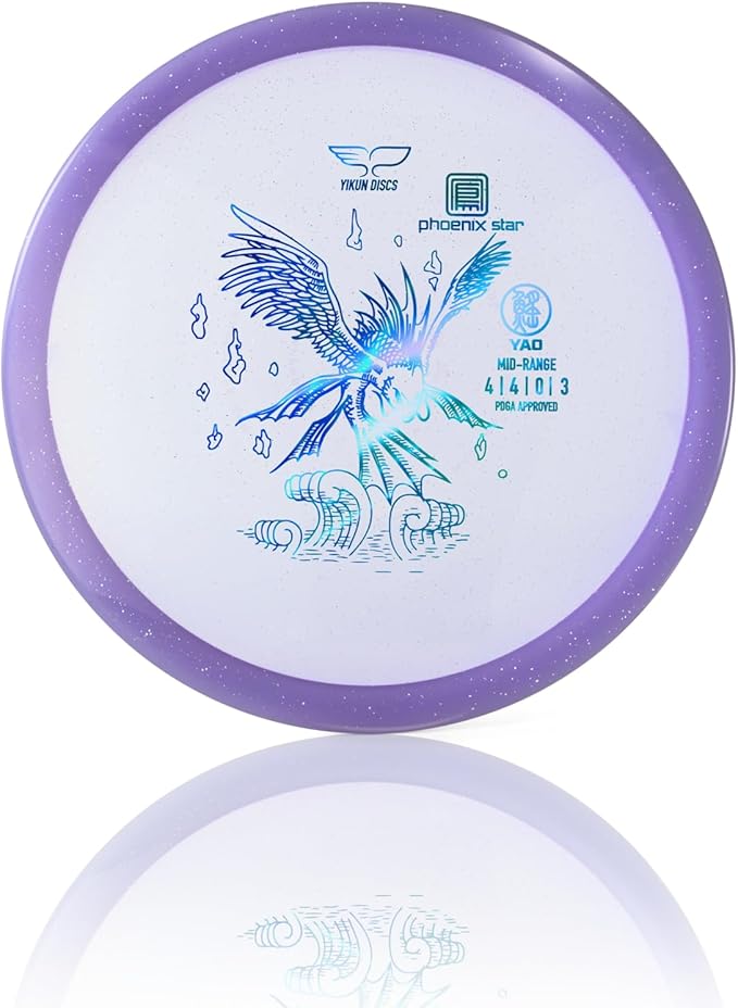 Yikun Yao PDGA Approved Midrange Disc Golf | Multiple Plastic Types, Reliable Flight Path | Overstable Mid Range Discs Golf for Outdoor Games and Competition