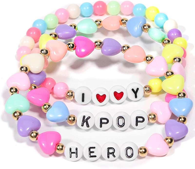 AICase for Kpop Bracelets Merch Gifts Toys Stuff Inspired Bracelets Friendship K_Pop Outfit Cosplay Costume Merchandise Jewelry Gifts for Fans Women Birthday Christmas Stocking