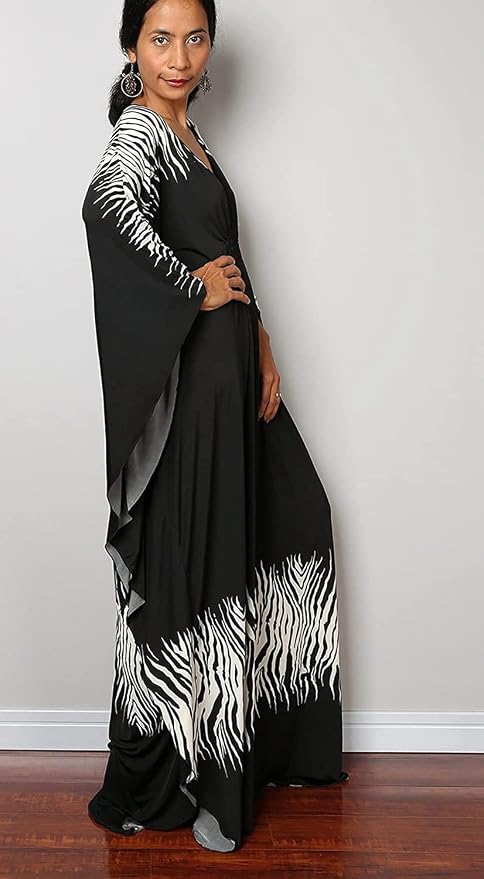 Venasha Womens Caftan Floral Print Kaftan Dress Short Sleeve Swimsuit Cover up Loungewear for Summer