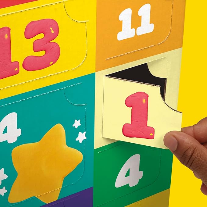 Play-Doh Advent Calendar for Kids 3+, 14 Days to Birthday, Vacation, Party, Back to School, & More, Surprise Arts & Crafts Activities, 26 Accessories & 17 Colors (Amazon Exclusive)