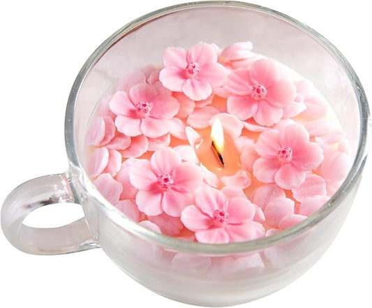 Romantic Sakura Cup Scented Soy Candle for Birthday Gift Wedding Favor