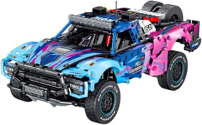 Baja 1000 Trophy Truck Building Blocks Kit,1:12 Scale MOC Race Car Building Toys,Collectible Car Model,for 14+ Year Boys,Adult(1341 Pieces)