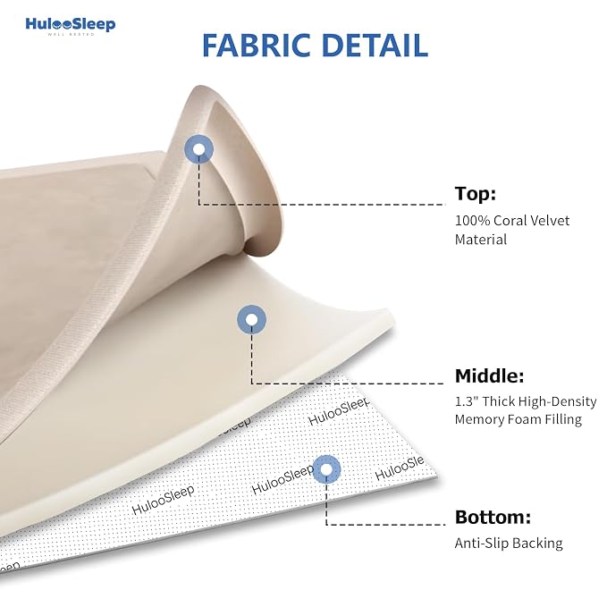 Ultra Soft Baby Play Mat for Floor, 1.3" Thick Elasti-Foam 65x50 Play Mat for Playpen,Water-Repellent Coral Velvet for Tummy Time, Non-Slip Backing,Safe for Toddlers & Infants（Beige）