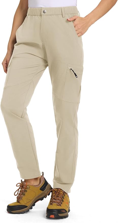 TBMPOY Women's Hiking Cargo Pants Lightweight Water Resistant Quick Dry Fishing Camping Travel Work Pant with 6 Pockets