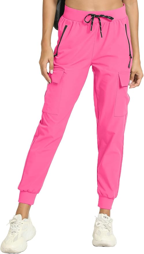 Women's Joggers Cargo Pants Lightweight Quick Dry Hiking Running Pants for Athletic Casual & Outdoor