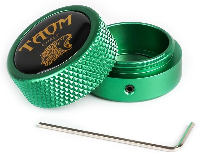TAOM Pool Chalk Holder Round Shaped Practical Tool Billiards Accessories Magnetic Mini Chalk Tip Case Container Round Box Billiards