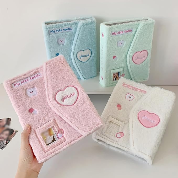 Kpop Photocard Binder with 10 Sheet Cute Korean Stickers & 50 Shinning Protective Sleeves Kpop Photocard Holder Book, A5 Binder Photocard Album 25 Inner Pages with 200 Pockets