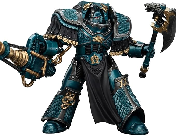 JOYTOY Warhammer 40K The Horus Heresy 1/18 Action Figure-Alpha Legion Lernaean Terminator with Conversion Beam Cannon-Collection Model Birthday Gifts