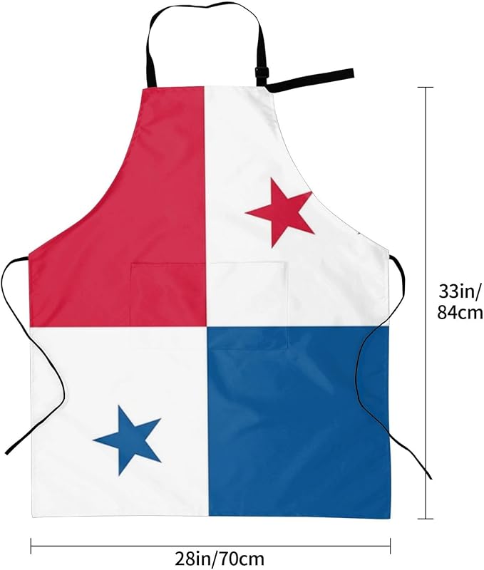 Cute Flag Kitchen Cooking Aprons for Women Men Adjustable Patriotic Flag Apron with 2 Pockets for Home Kitchen Garden