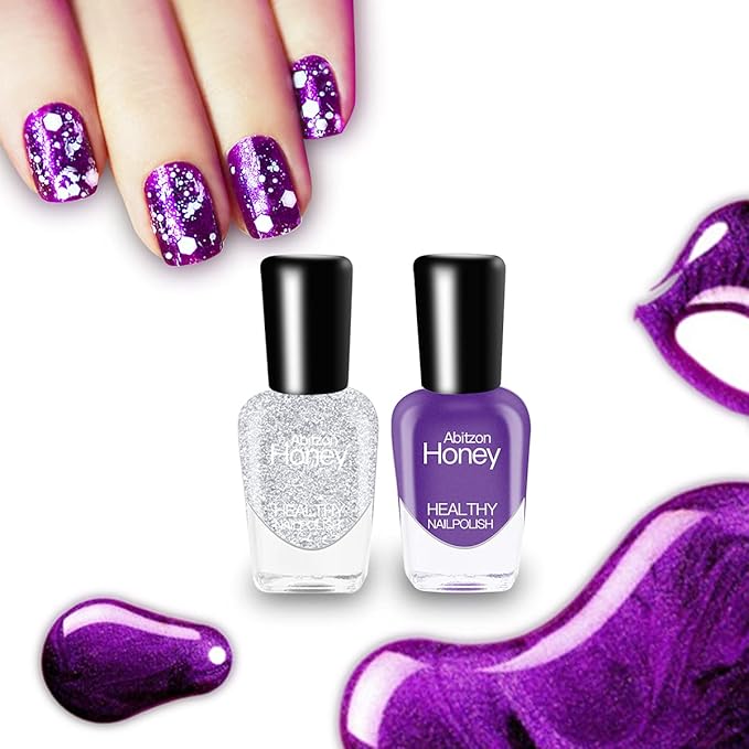 NEW Nail Polish Set (10 Bottles) - Non-Toxic Eco-Friendly Easy Peel Off & Quick Dry Water Based Nail Polish