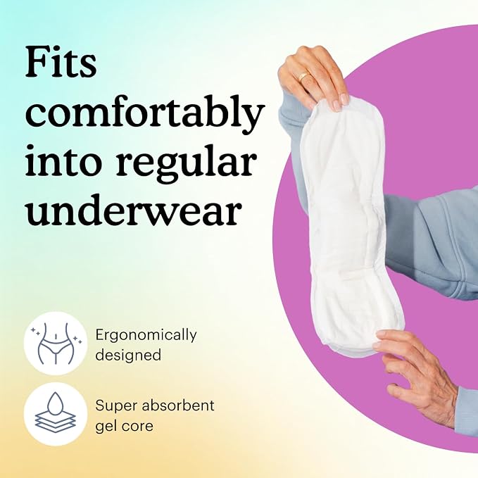 Because Incontinence Pads for Women – Maximum Absorbency for Moderate Bladder Leaks, Discreet Daily Protection, Individually Wrapped, 20 Count, New Version
