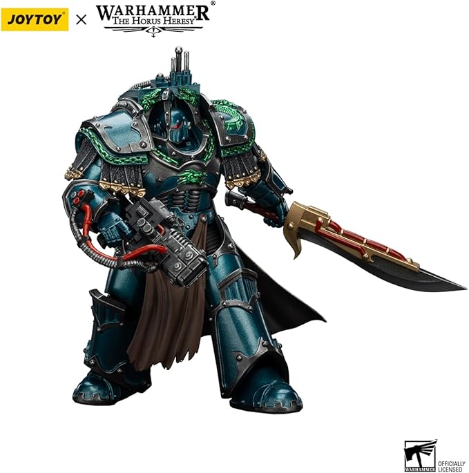 JOYTOY Warhammer The Horus Heresy Alpha Legion Legion Praetor in Cataphractii Terminator Armour - 1:18 Scale 5.39in Action Figure Mecha Joy Toy Collection Model