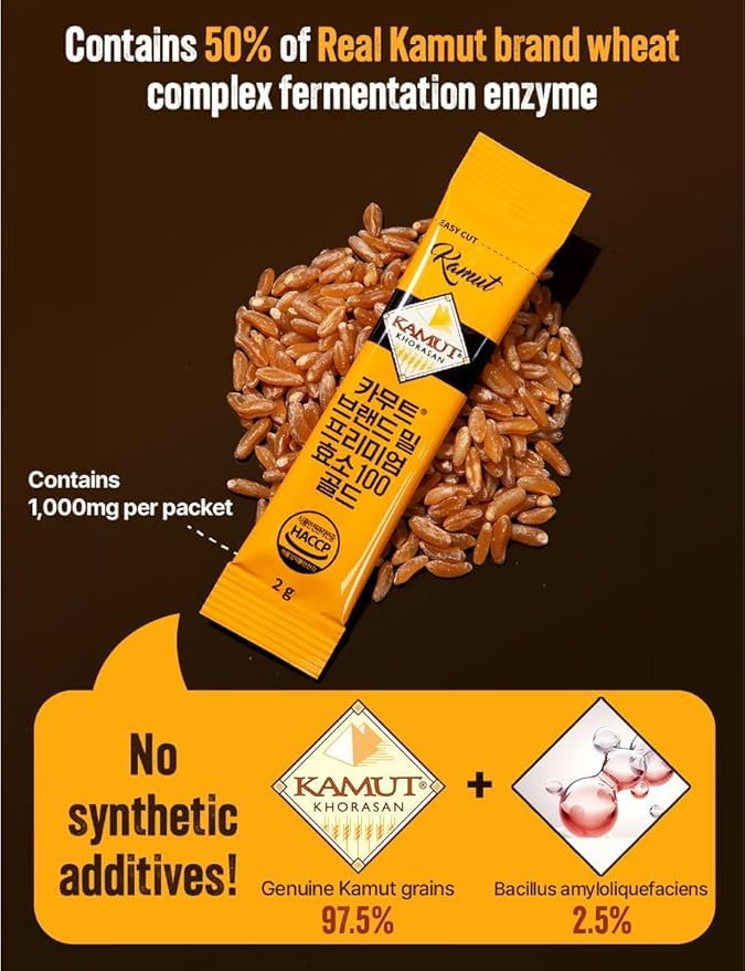 30-Day Kamut Brand Wheat Premium Enzyme Powder 100 Gold 2g x 30 Sticks