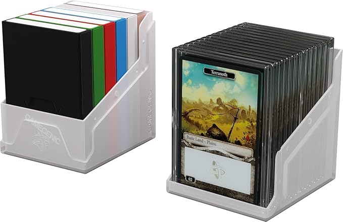 Gamegenic Bastion 100+ XL Deck Box - Compact, Secure, and Perfectly Organized for Your Trading Cards! Safely Protects 100+ Double-Sleeved Cards, White Color, Made