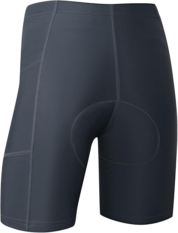 Kids Padded Bike Shorts Boys Girls Biking Shorts with Pockets 3D Padding Cycling Shorts for Boys