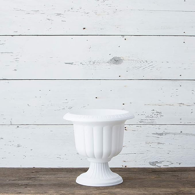 Root & Vessel Classic Urn, White, 14-Inch