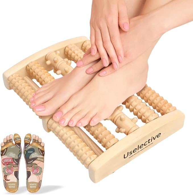 Plantar Fasciitis Relief Foot Massager - Wooden Roller for Pain Relief & Circulation Boost & Arch Pain, Muscle Relaxation.Portable Acupressure Stick | Gifts for Mom and Dad