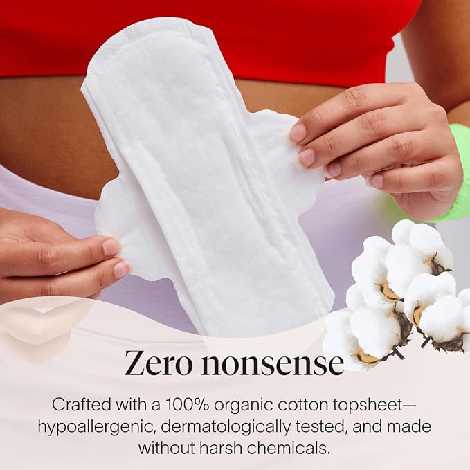 Cora 100% Organic Cotton Topsheet Pads (34 Made to Move Super Pads)