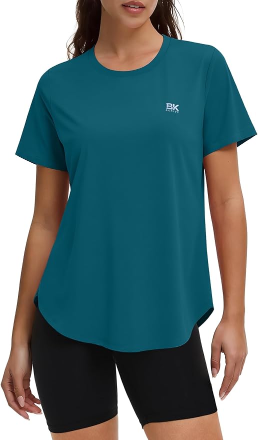 BKRIVE Workout Tops for Women UPF 50+ Quick Dry Shirts (S-3XL) | Ideal for Hiking, Yoga, Running, Gym workouts, Pilstes, Tennis & Travel. Lightweight, Breathable & Moisture wicking