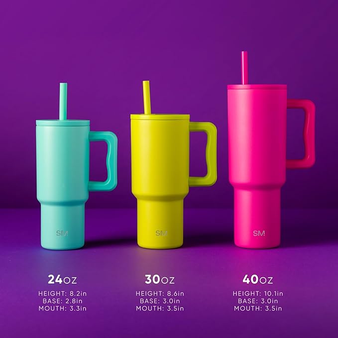 Simple Modern Disney Kids 24 oz Tumbler with Handle and Silicone Straw Lid | Spill Proof Leak Resistant | Stainless Steel Bottle | Gift Boys Girls | Trek Collection | Winnie The Pooh in the Wilderness