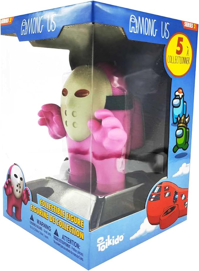 Among Us Series 2 7″ Pink Crewmate with Hockey Mask – Official Just Toys Collectible Figure