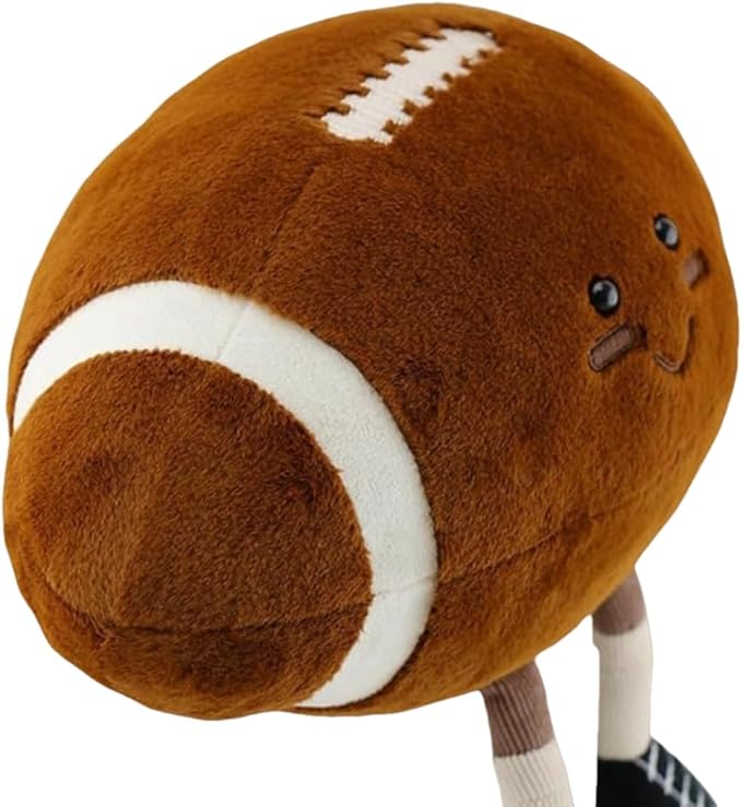 11inch Football Plush Toys,Rugby Stuffed Sports Balls Toy,with feet Creative Soccer Doll,Cute Fun Soft Plush Ball,Plush Stuffed Spherical Soft Toys Sports Throw Pillow Cushion Kids Gift (Rugby)