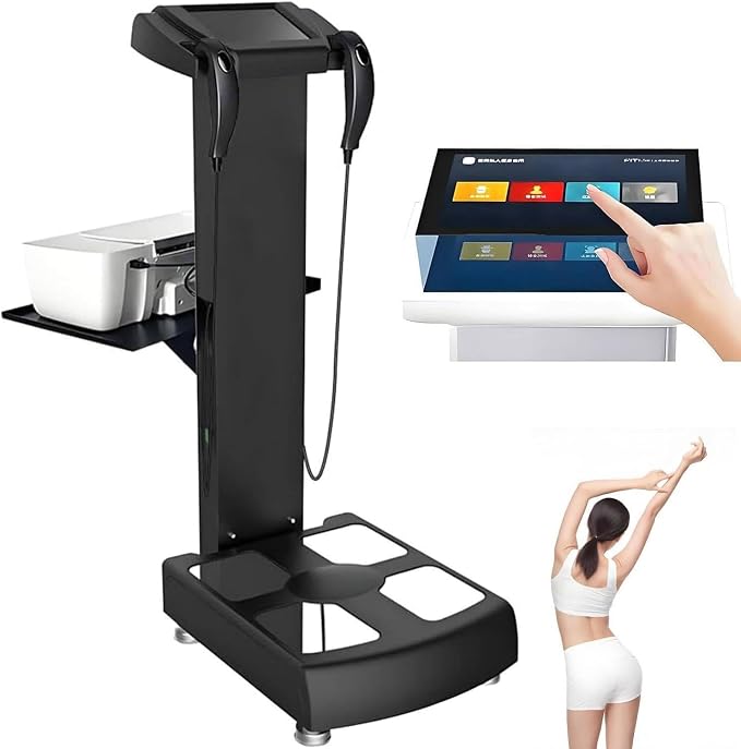 Commercial Body Composition Analyzer for Gym and Home Used Analyzer Body Health Machine Bioelectrical Impedance,Wireless Printing Black