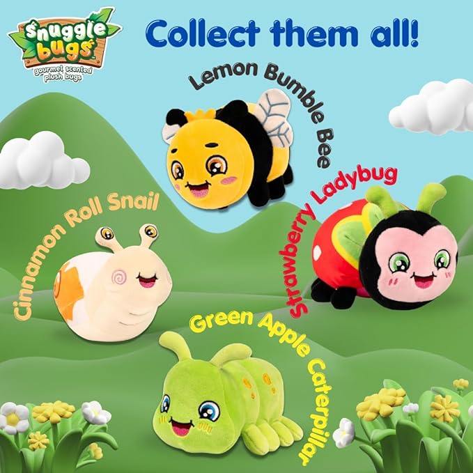 Scentco Snuggle Bugs (Ladybug)- Strawberry Scented Plush Toy - Gifts for Kids, Gift Guide, Aromatherapy