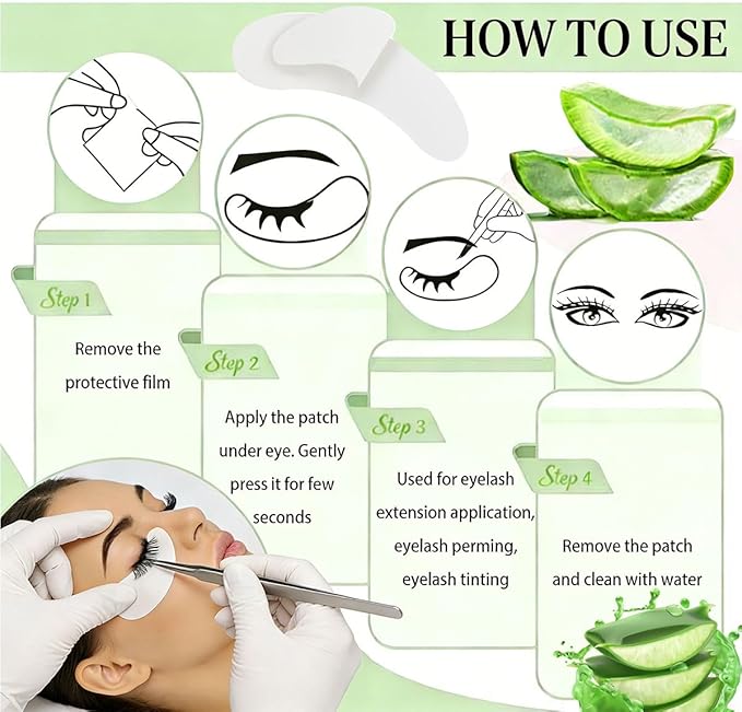 100 Pairs Professional Under Eye Pads Gel Lash Extensions, Premium Hydrogel Patch Gel Pad Beauty Makeup Tool for Under Eyes Eyelash Extension (Light Pink)