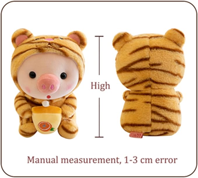 Pig Plush Pillow Pig Dressed Up As Frogs Tigers Rabbits Cute Plush Toy Gifts for Boy Girl (White, 9.8 in)