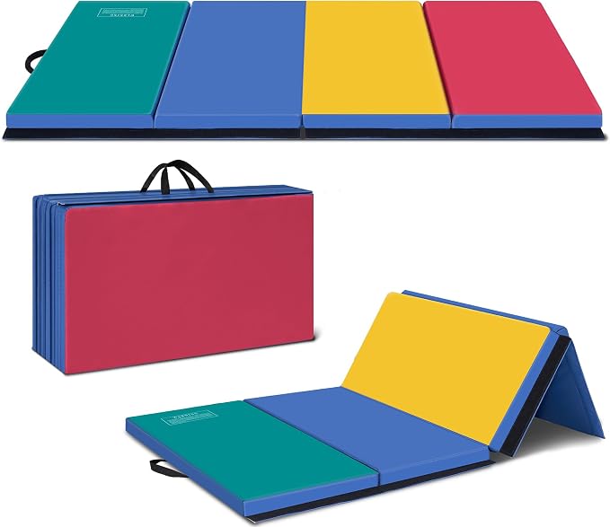 Polar Aurora 3'x6'x2 Thick Folding Gymnastics Exercise Mat Aerobics Stretching Yoga Mats