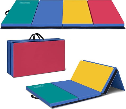 Polar Aurora 3'x6'x2 Thick Folding Gymnastics Exercise Mat Aerobics Stretching Yoga Mats