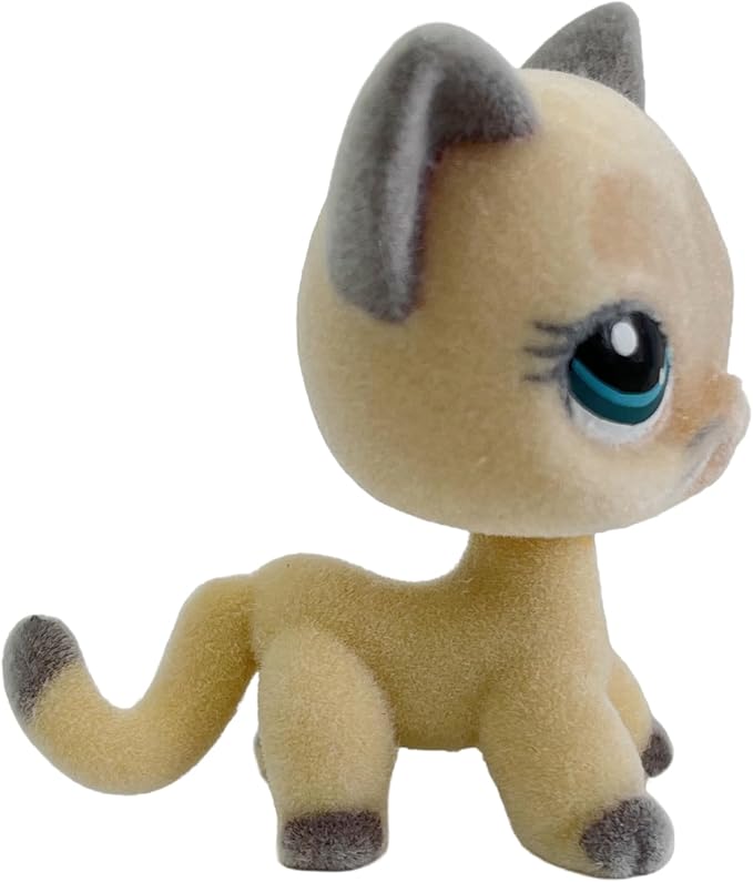 Custom Flocked Pet Shop Toy Fuzzy Animal Figure Short Hair Cat Kitty Kitten Deer OOAK (#3573)
