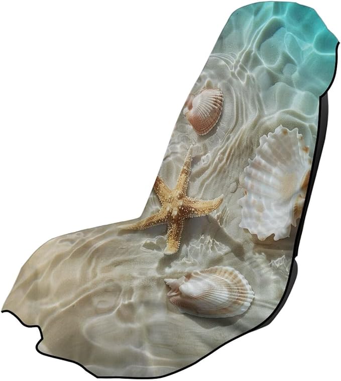 INSTANTARTS Beach Starfish Car Seat Towel Covers Yoga Towel Car Seat Cover Swimming SUV/Truck Seat